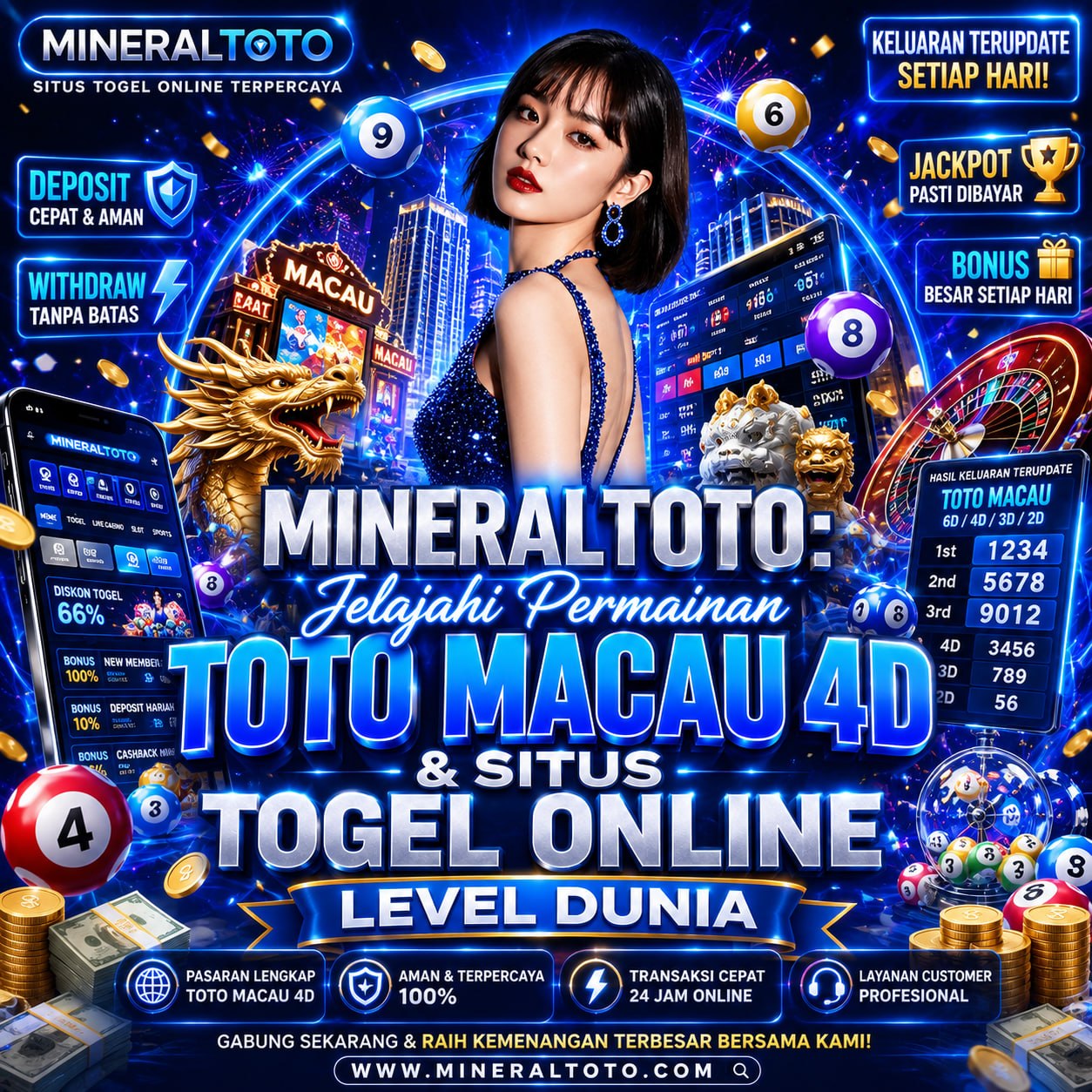 MINERALTOTO: Jelajahi Permainan Toto Macau 4D & Situs Togel Online Level Dunia